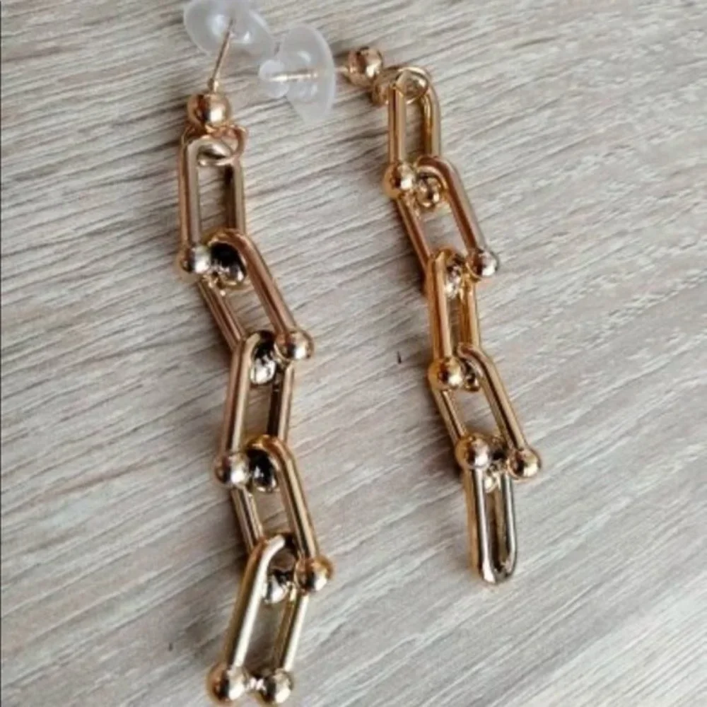 Long Chain Drop Earrings